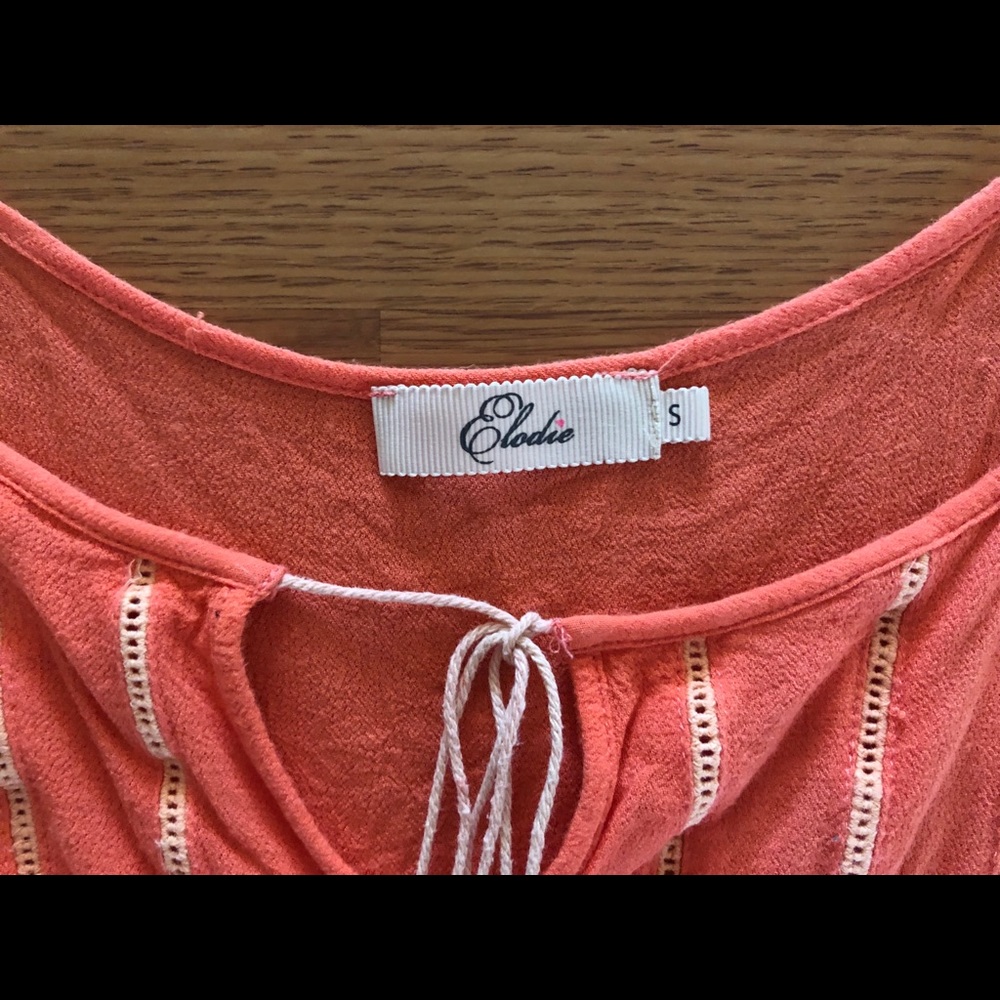 Elodie Coral Quarter-sleeved Blouse - Picture 5 of 6